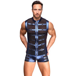 NEK Boxer avec zip Eclino Bleu métallisé